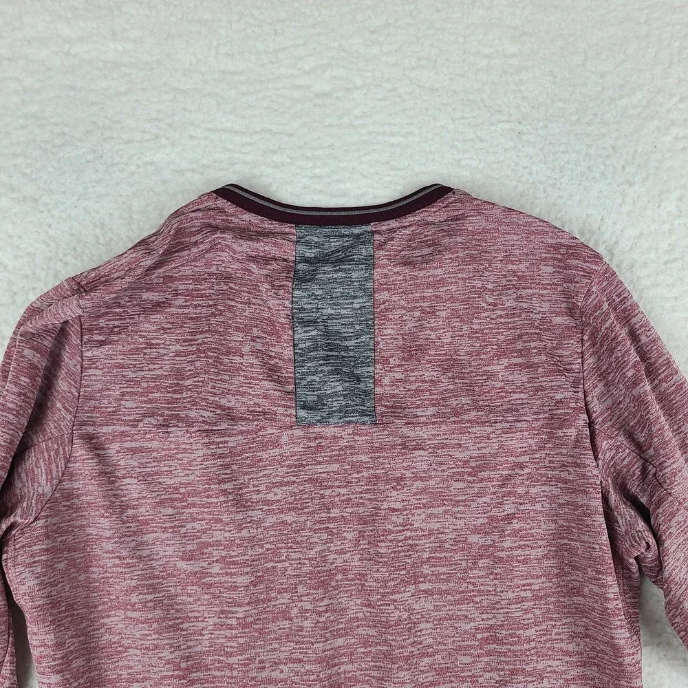 Adidas Running Shirt Mens Medium Red‎ Heathered Crewneck Performance T-Shirt